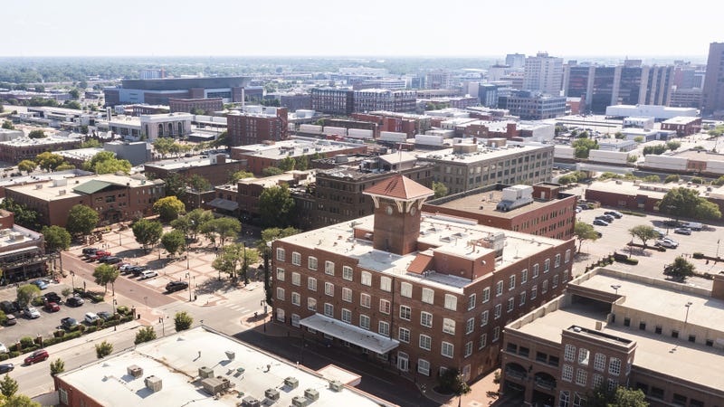 Historic Old Town in Wichita, Kansas - stock photo