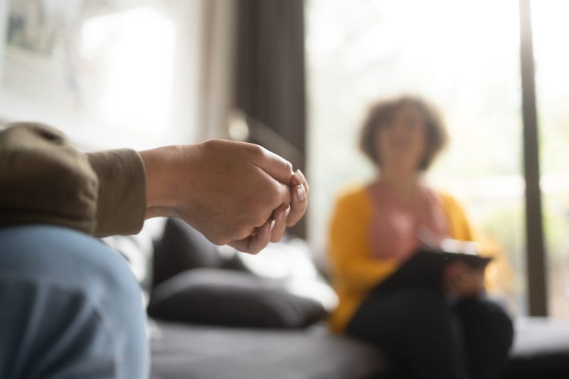 A woman in psychotherapy - stock photo