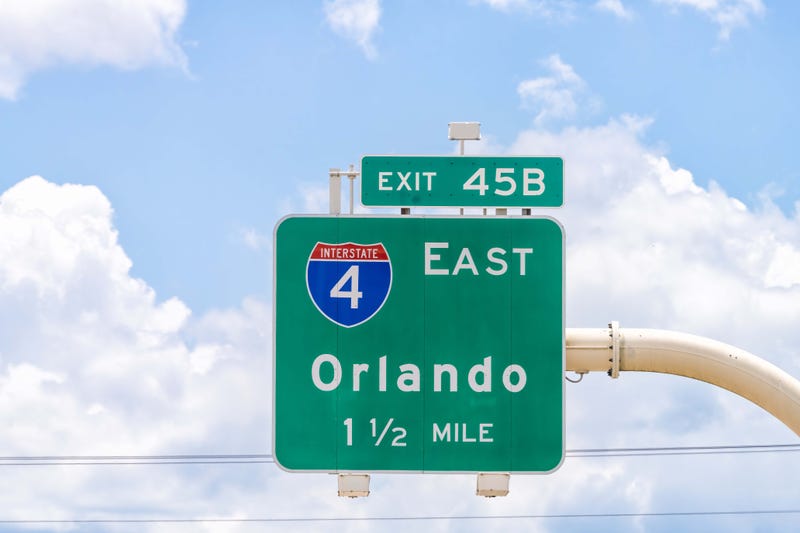 Traffic sign for I-4 in Orlando