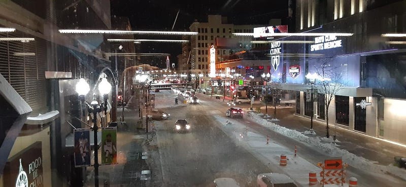 Downtown Minneapolis at night