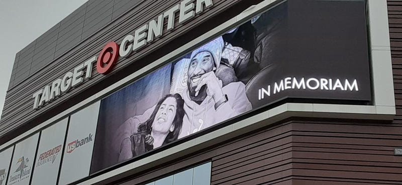 Kobe on Target Center screen