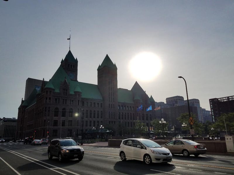 Sun over city hall