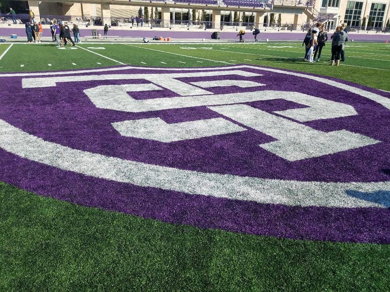 Logo at midfield