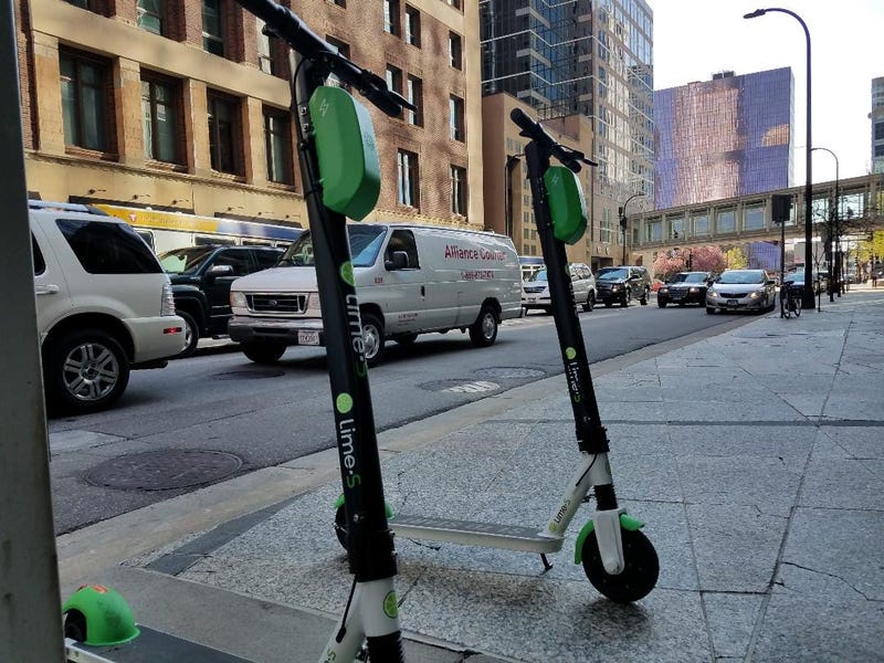 There are scooters on the streets