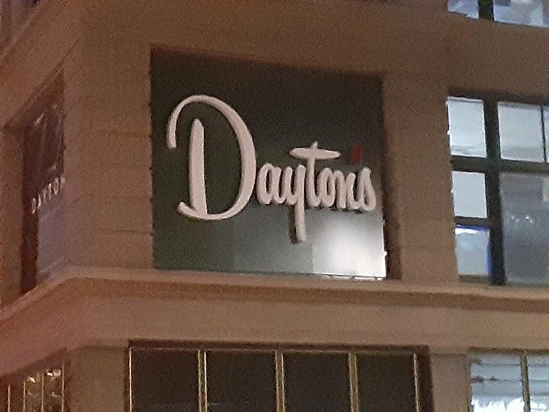 New Daytons sign