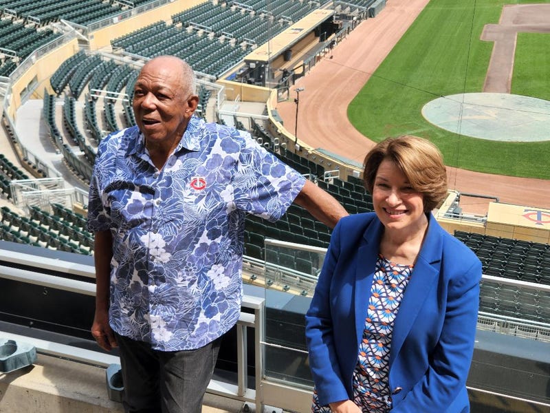 Tony Oliva and Amy Klobuchar