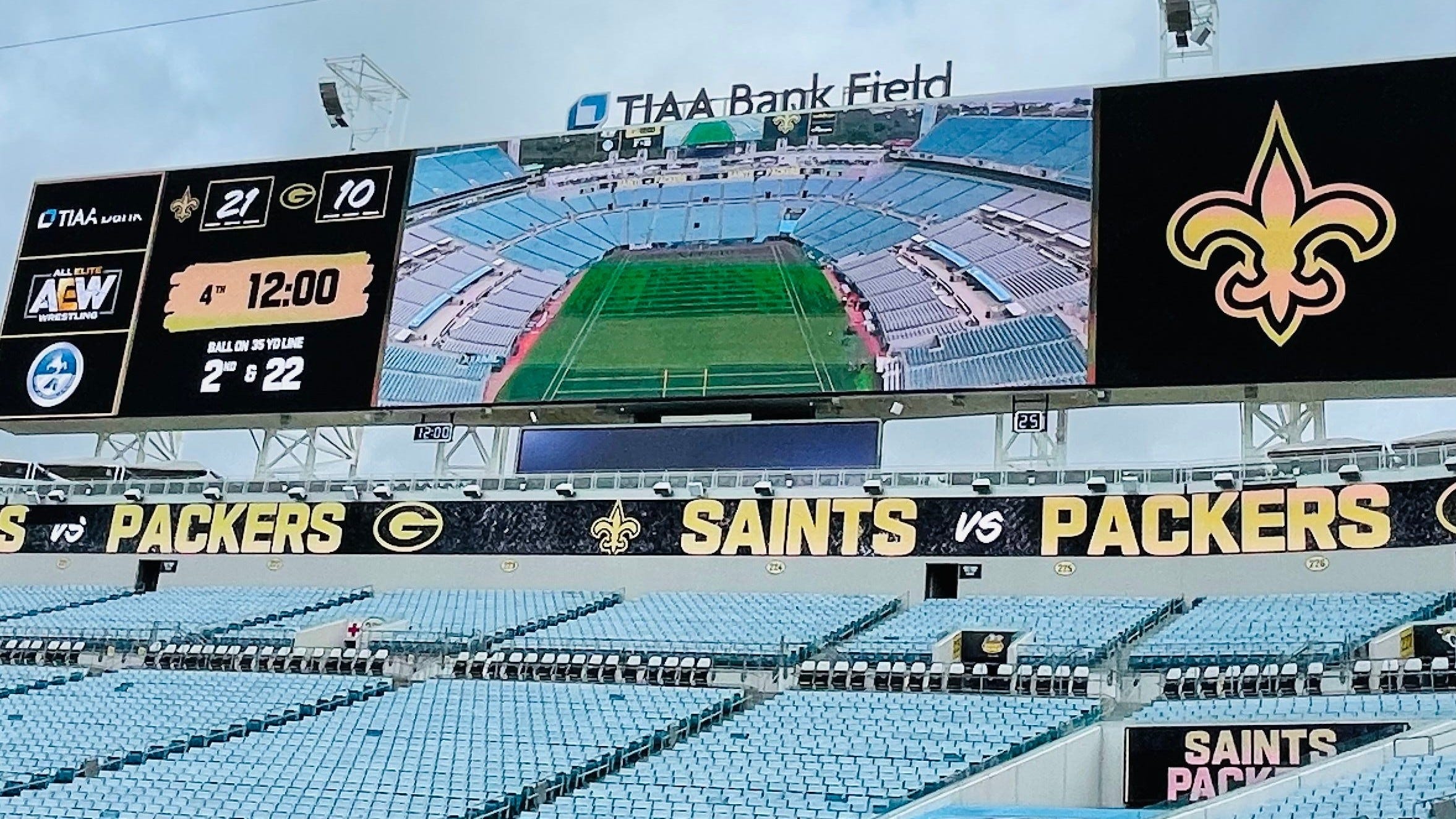 WATCH: TIAA Bank Field in Jacksonville given Saints makeover