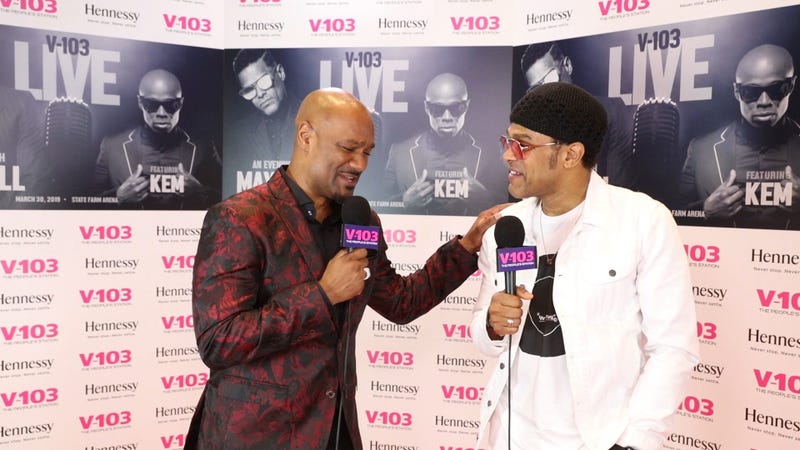 Big Tigger with Maxwell at V-103 Live