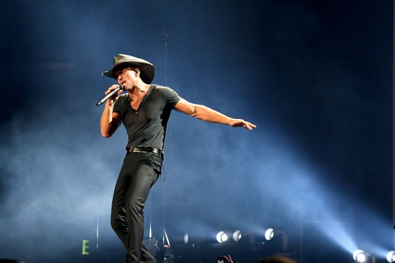 Tim McGraw performs onstage during the 'Soul2Soul' World Tour