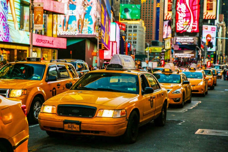 taxi in times square