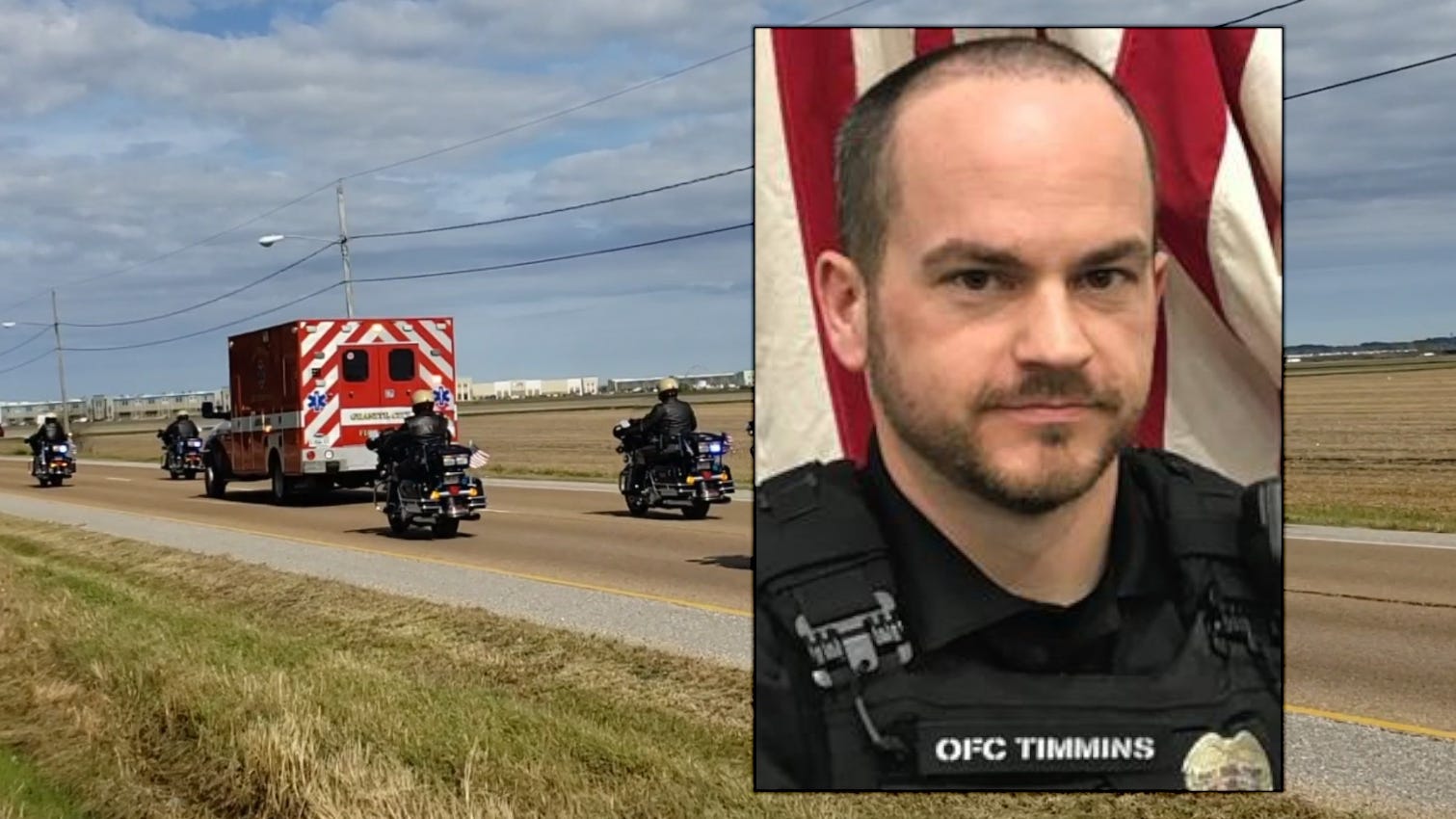 WATCH: Fallen Pontoon Beach officer Tyler Timmins escorted to funeral home