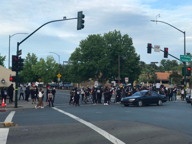 George Floyd protests continue in Walnut Creek on May 31, 2020, just hours before enacted curfew