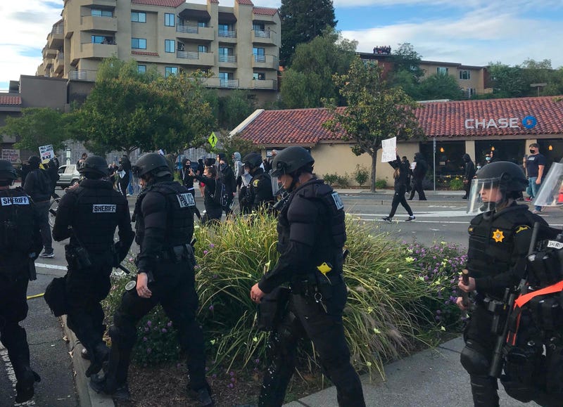 George Floyd protests continue in Walnut Creek on May 31, 2020, just hours before enacted curfew