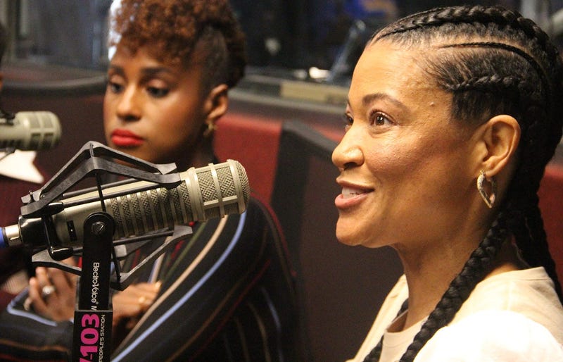 "Little" director Tina Gordon and Issa Rae visit V-103's The Morning Culture with Frank Ski, Jade Novah & JR