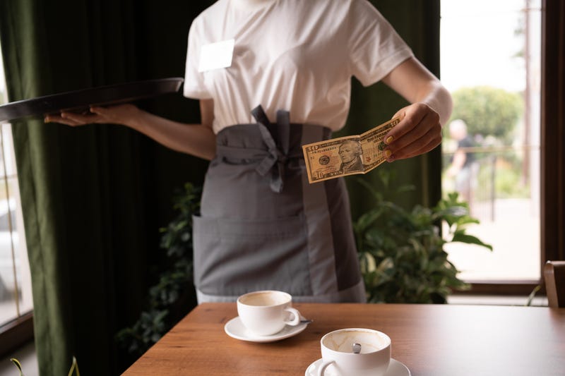 waitress with apron