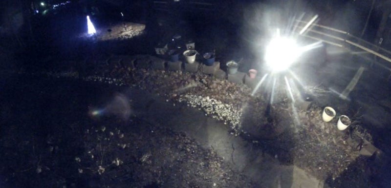 Kelly Hudson's home security system captured blurry surveillance footage of the suspect.