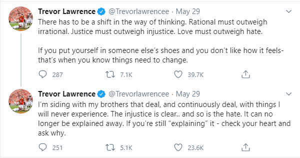 Trevor Lawrence Tweets