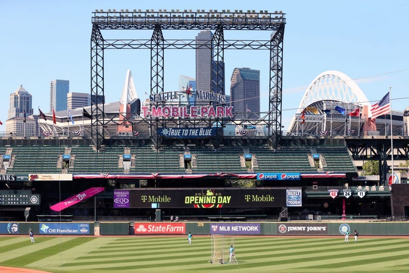 Empty stands at T-Mobile Park 