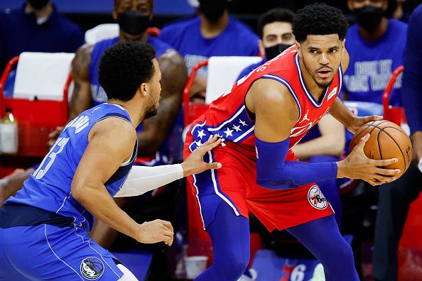76ers' Tobias Harris looks to make a play