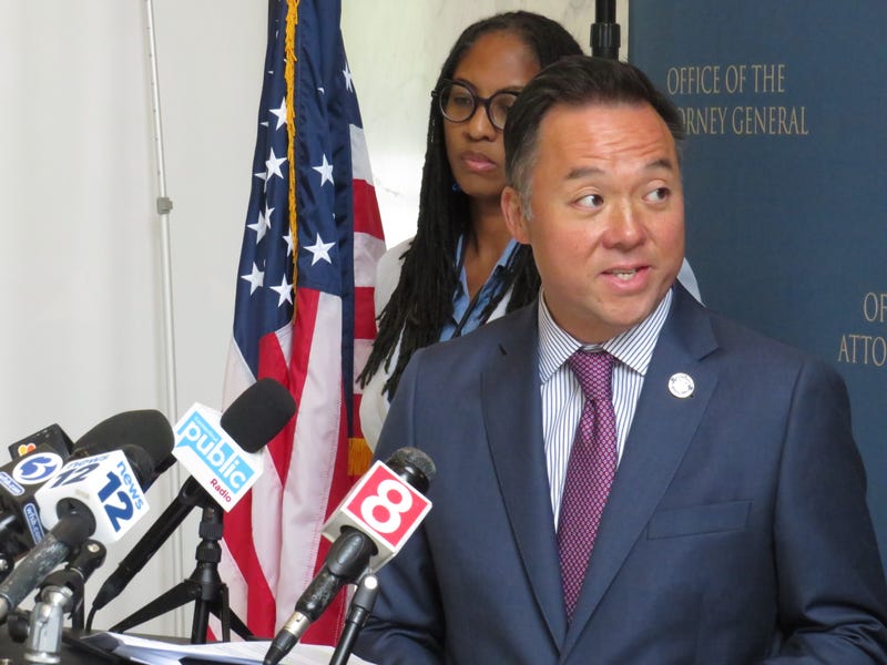 Connecticut Attorney General William Tong announcing a lawsuit against Stone Academy and its owner, 7/13/23