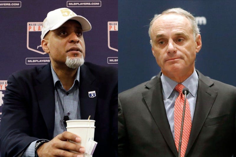 MLB Players Association Executive Director Tony Clark and MLB Commissioner Rob Manfred
