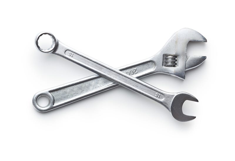 Industrial tools isolated on white background