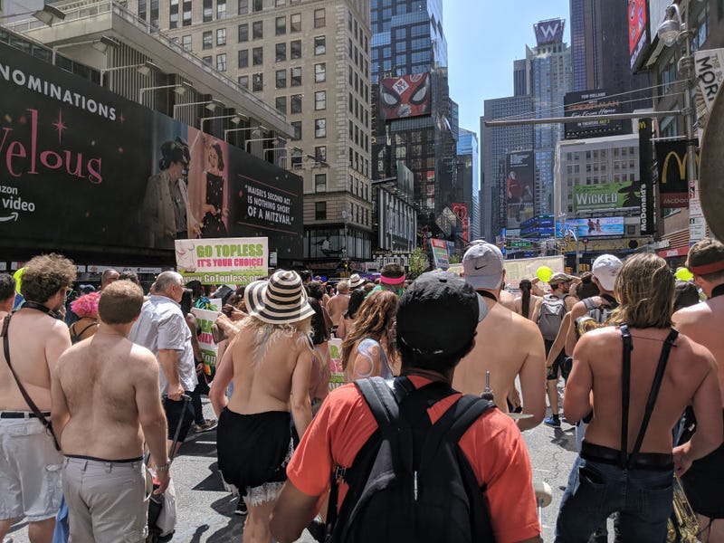 Topless march in Midtown