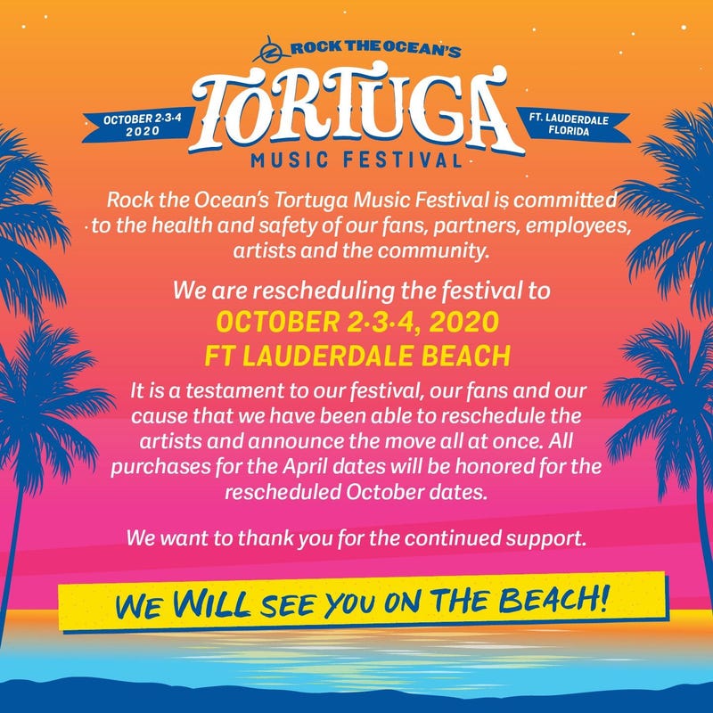 Tortuga Music Festival reschedules