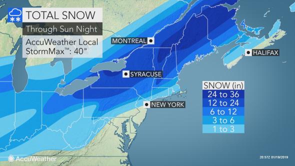 Total snow forecast