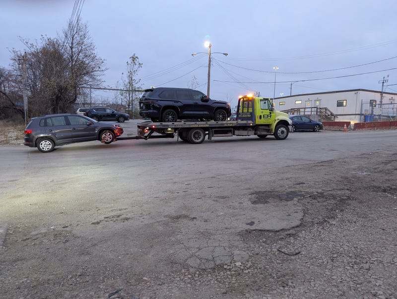 Cars towed for overnight winter parking ban