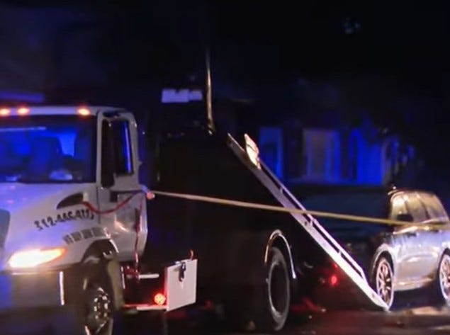 tow truck crime scene