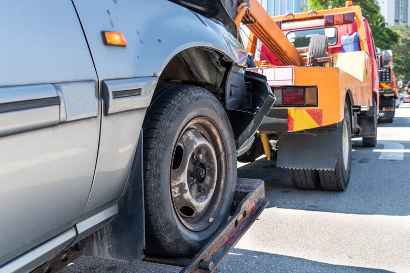 towed car