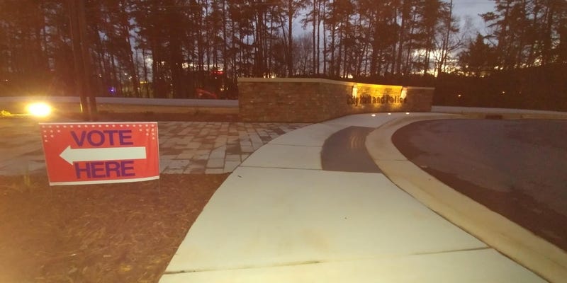 Polling place in TR at City Hall