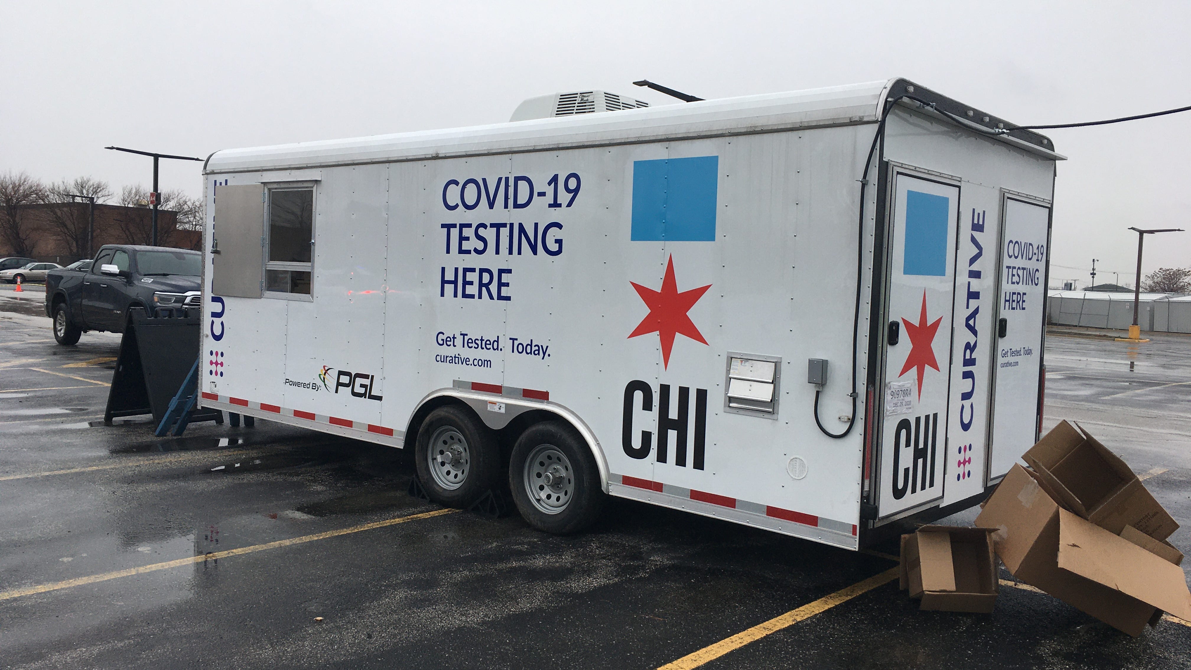 City launches drive-through COVID testing site at Midway