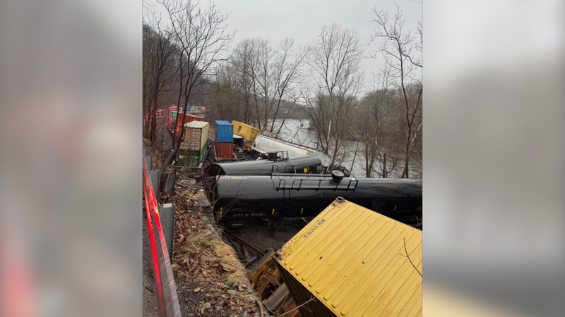 Train derailment in Lehigh Valley