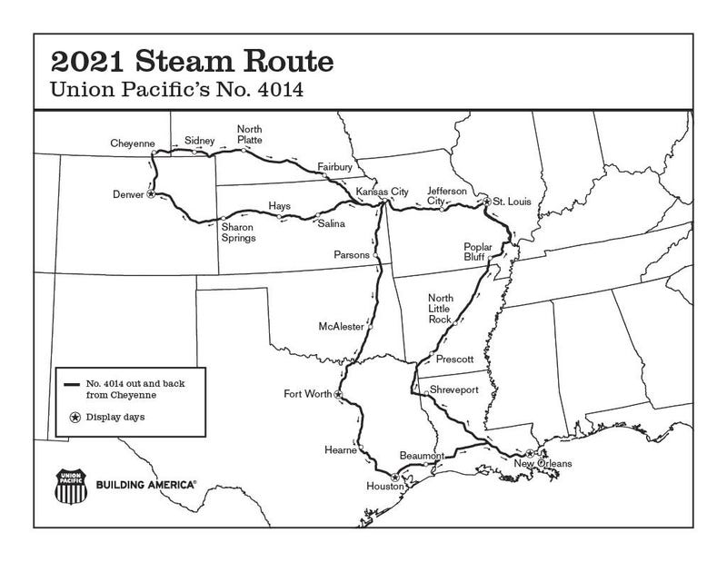 Big Boy 4014 route