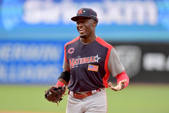 Outfield prospect Taylor Trammell at the All-Star game. 