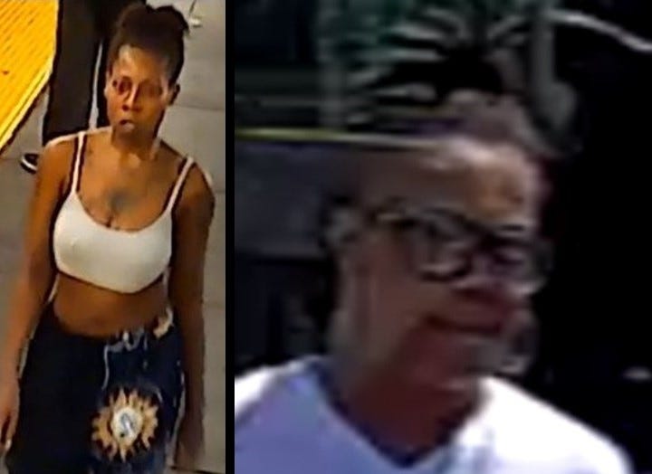 The NYPD is searching for two women in a pair of unrelated cellphone robberies in the transit system this past week