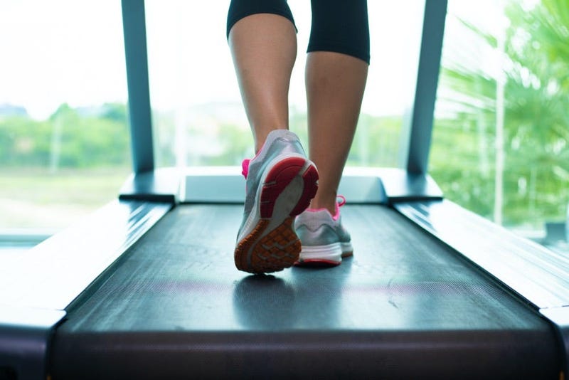 running on treadmill