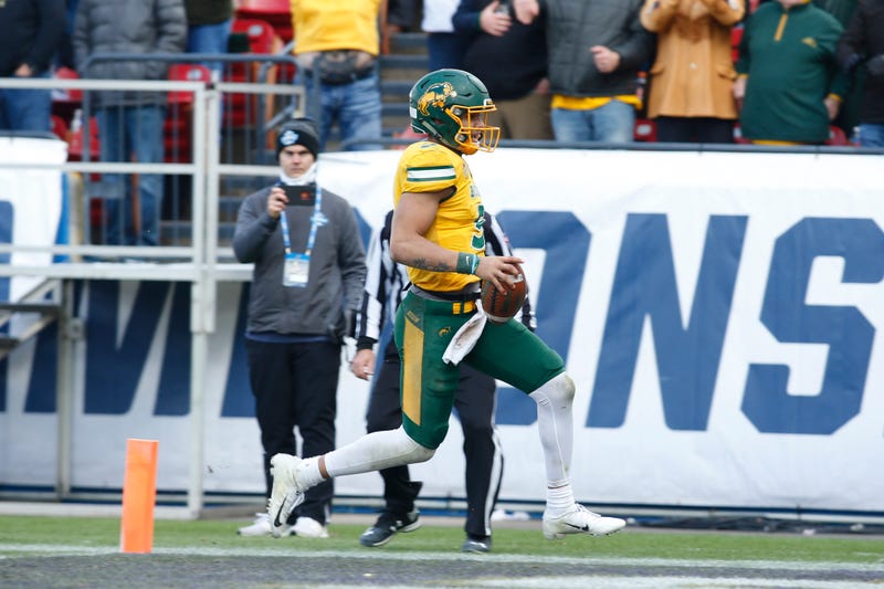 Trey Lance runs into the end zone for a North Dakota State TD. 