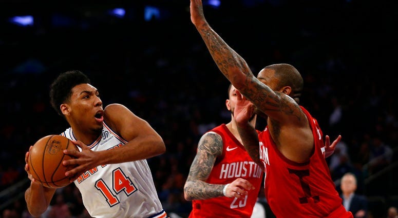 The Knicks' Allonzo Trier against the Houston Rockets on Jan. 23, 2019.