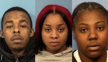 Victor Williams (L), Joshlyn Allen (C) and Emiaya Shannon (R) | DuPage County state’s attorney’s office