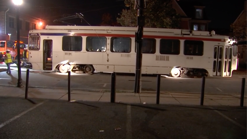 SEPTA trolley derails in Delaware County