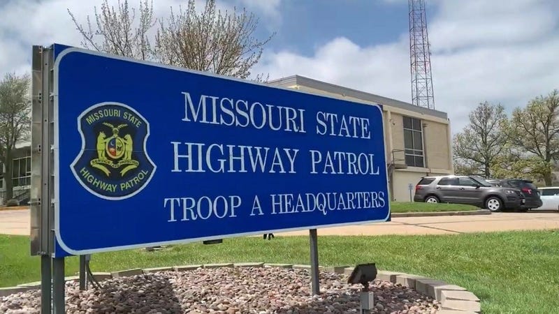 Missouri state highway patrol sign outside of troop A headquarters 