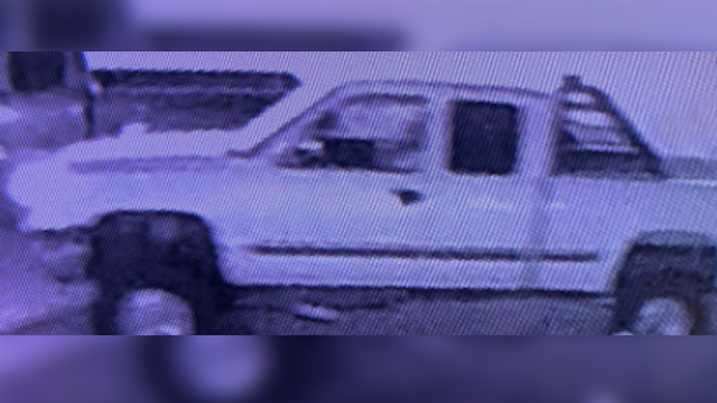 Surveillance footage photo of a truck shared by the Santa Clarita Valley Sheriff's Station on Feb. 2, 2022 following five robberies in the Santa Clarita Valley and Agua Dulce areas. 