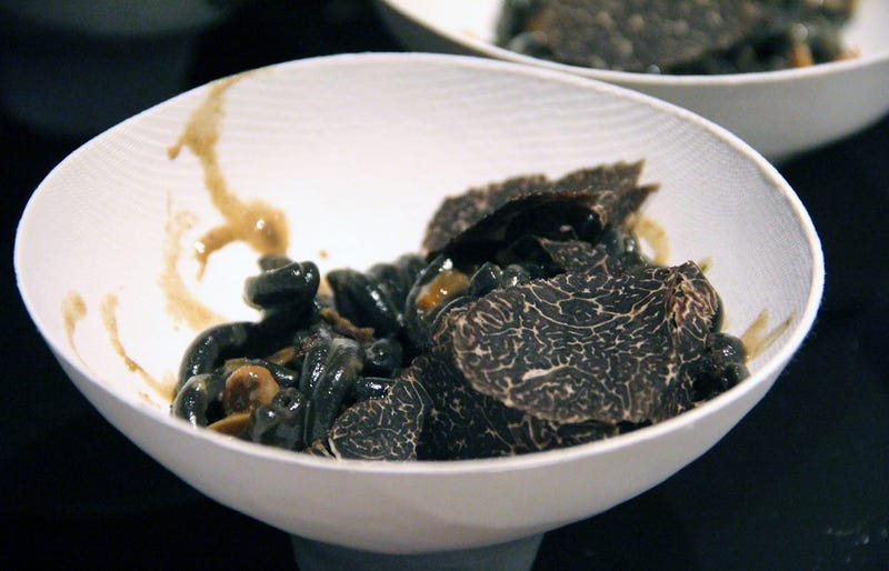 Pasta with shaved truffles