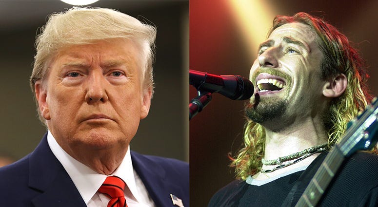 President Donald Trump and Chad Kroeger of Nickelback