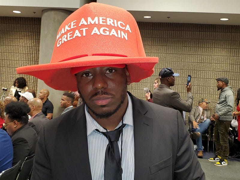 Bryson Gray says that he drove 2.5 hours from High Point, N.C. to see President Trump in Atlanta Friday