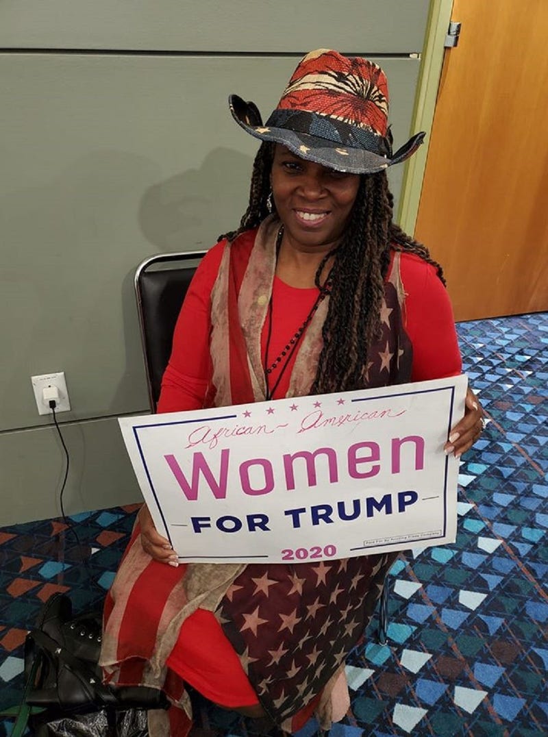City of South Fulton resident Angel  Payne is among Trump supporters who attended his Black Voices for Trump kickoff Friday in Atlanta