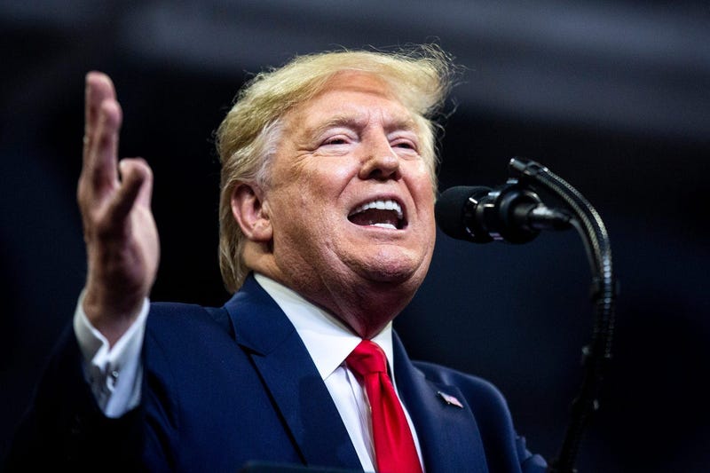 President Donald Trump speaks to the crowd during a campaign rally on Thursday, Jan. 30, 2020, at the Knapp Center in Des Moines. 0130 Trump 004 Cr2